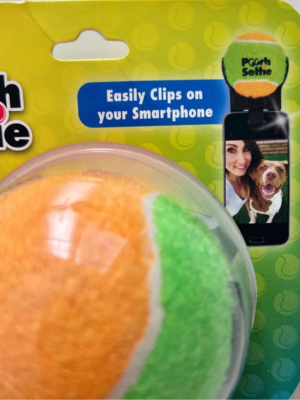 Pooch Selfie Dog Training Tennis Ball Smart Phone Attachment Photo Taking